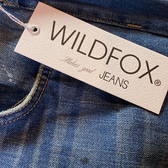 Wildfox Jeans Baggy Crop Paint Splattered  in Da Vinci SZ 26  NEW - Picture 3 of 12